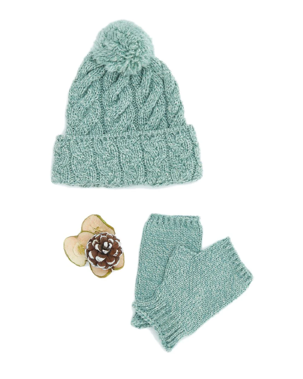 Aran Chunky Knit Bobble Hat - Image 20