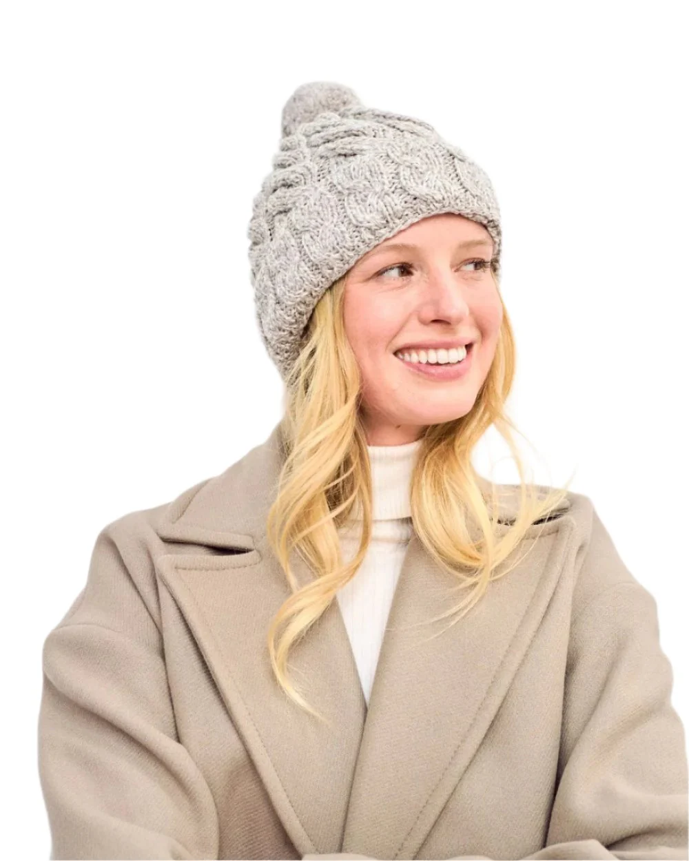 Aran Chunky Knit Bobble Hat - Image 7