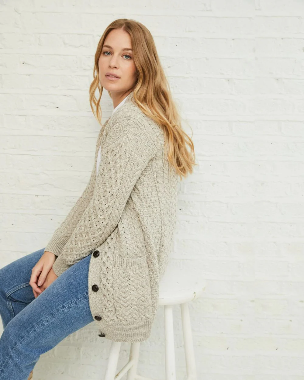 Aran Delphi Boyfriend Cardigan - Image 7