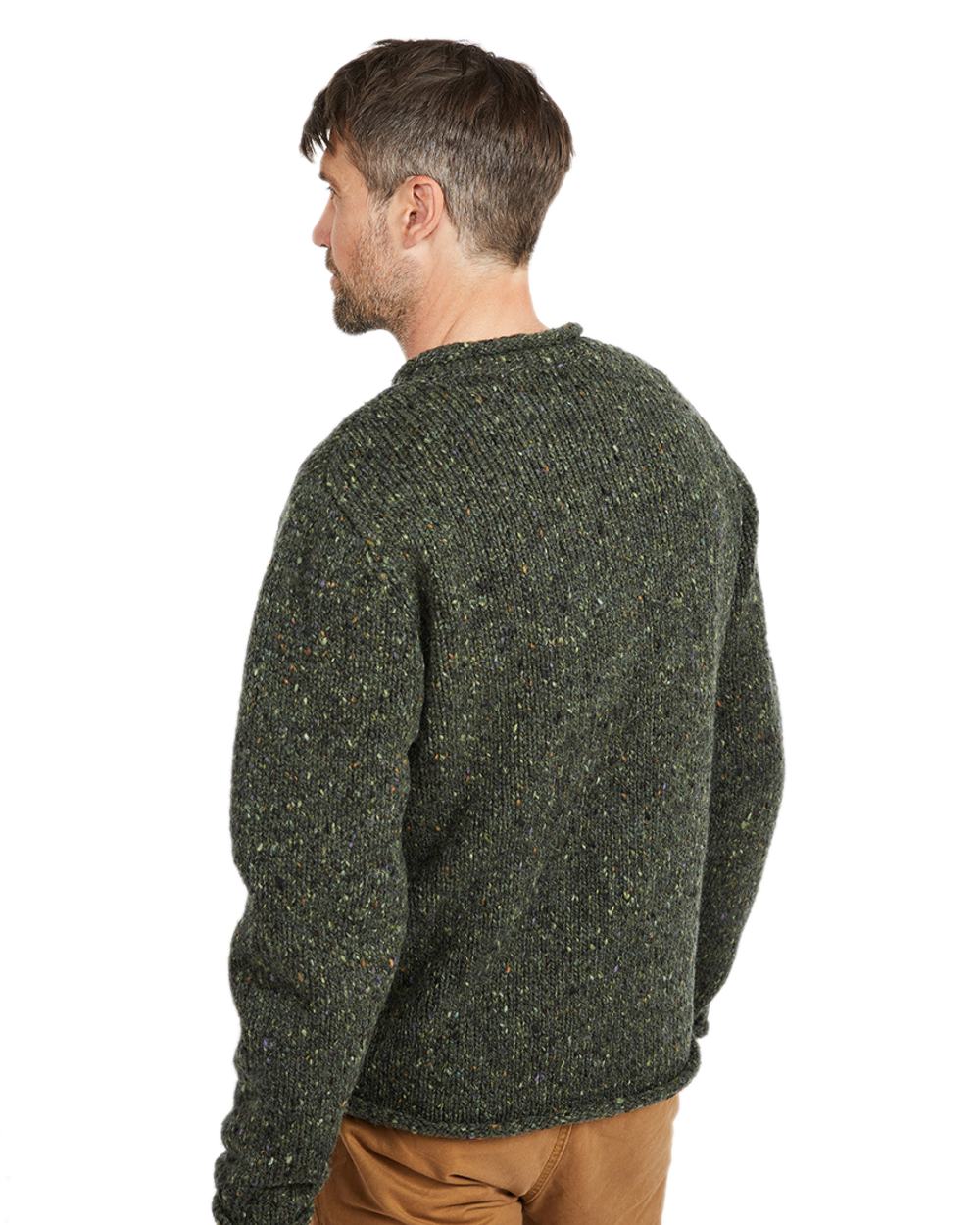Aran Donegal Wool Crew Neck Sweater - Image 14