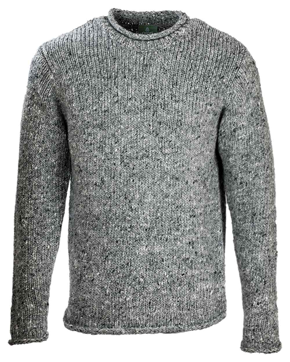 Aran Donegal Wool Crew Neck Sweater - Image 16