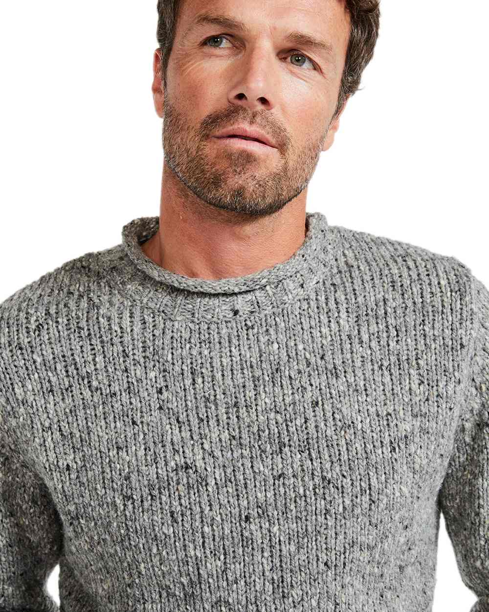 Aran Donegal Wool Crew Neck Sweater - Image 21