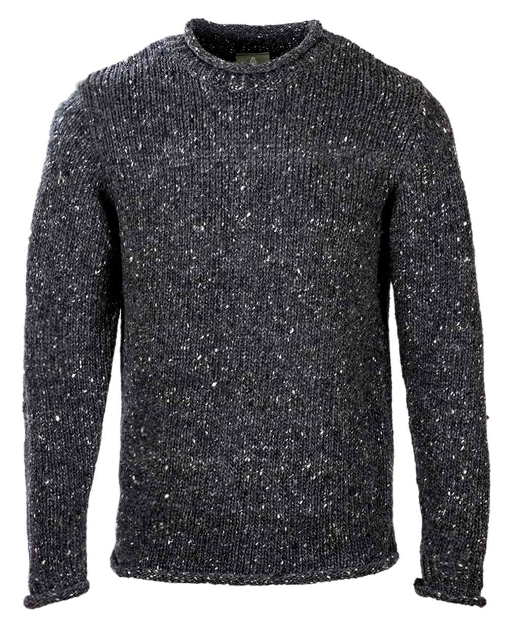 Aran Donegal Wool Crew Neck Sweater - Image 4