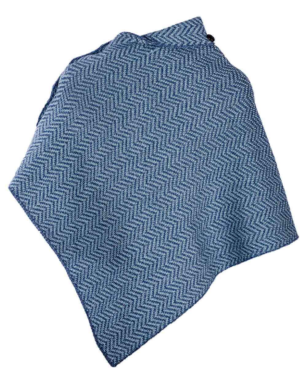 Aran Herringbone Poncho with Buttons - Image 19