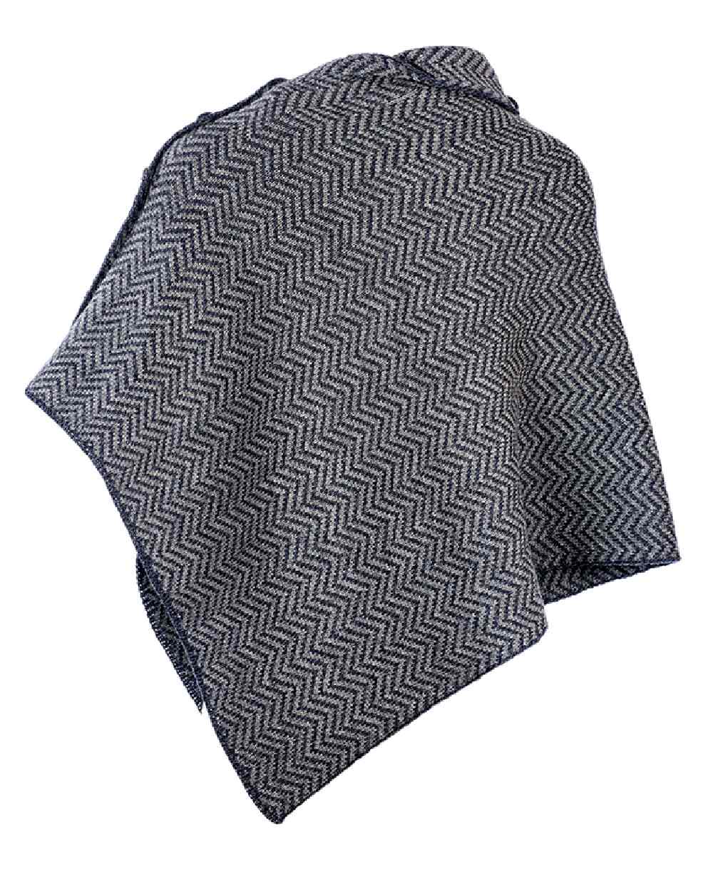 Aran Herringbone Poncho with Buttons - Image 9