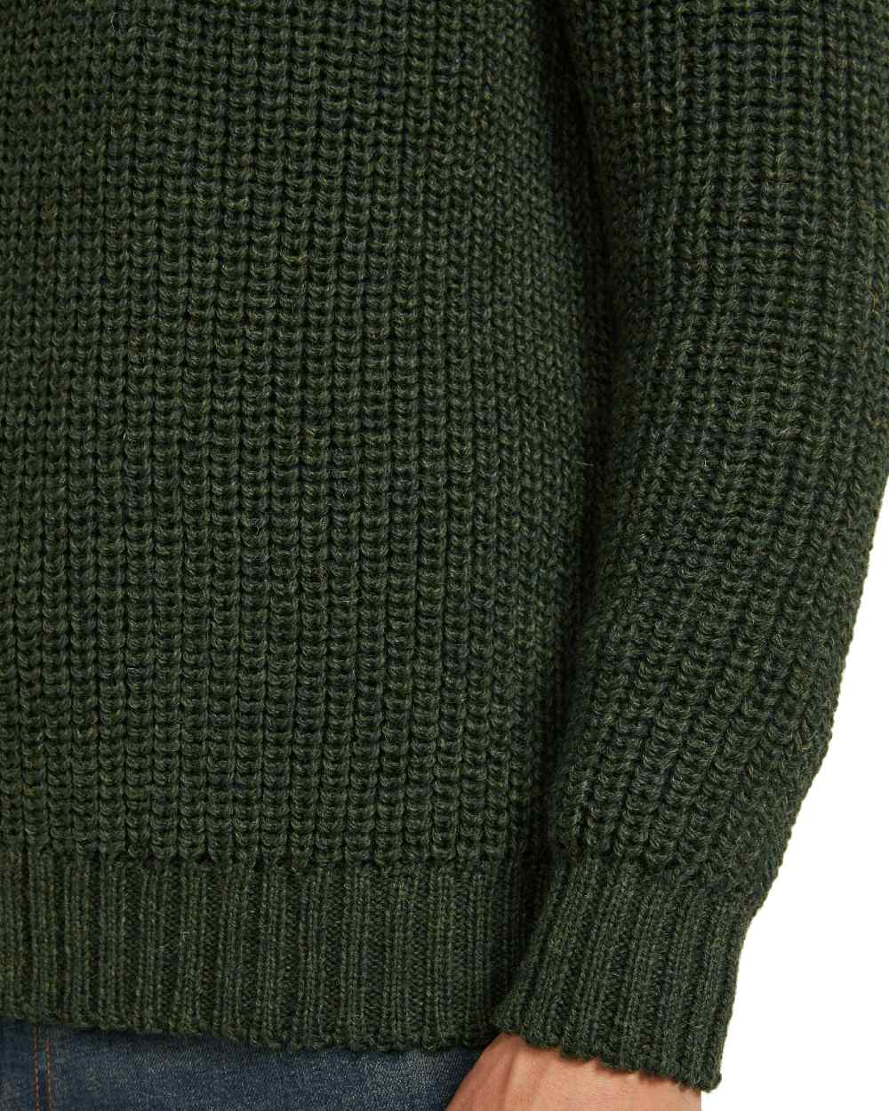 Aran Mens Fisherman Raglan Zip Sweater - Image 8