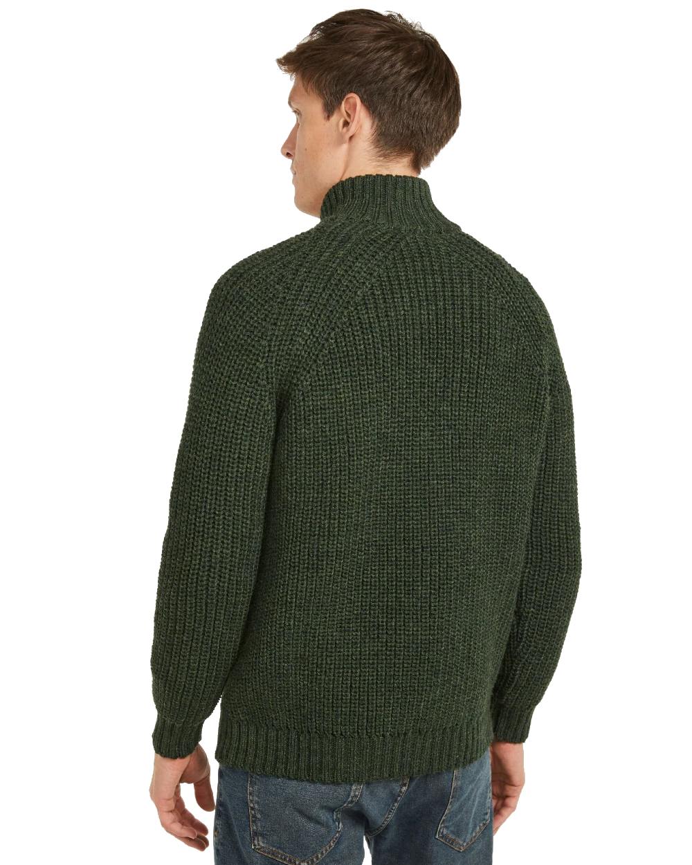 Aran Mens Fisherman Raglan Zip Sweater - Image 9