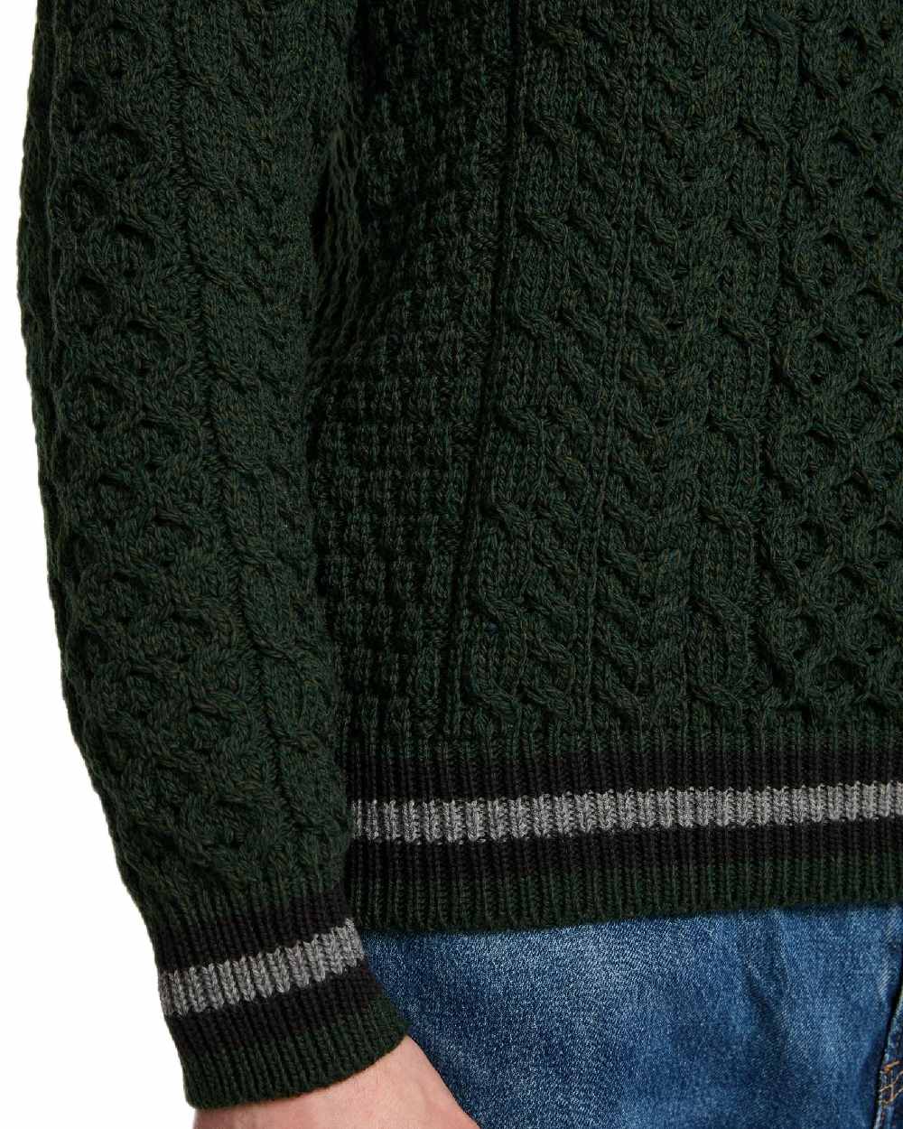 Aran Mens Inishbeg Stripe Crewneck Merino Sweater - Image 22