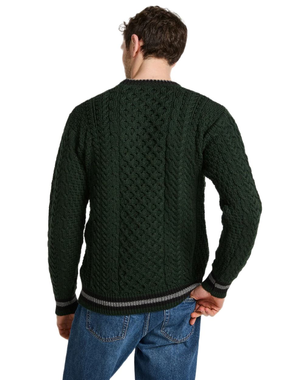 Aran Mens Inishbeg Stripe Crewneck Merino Sweater - Image 23