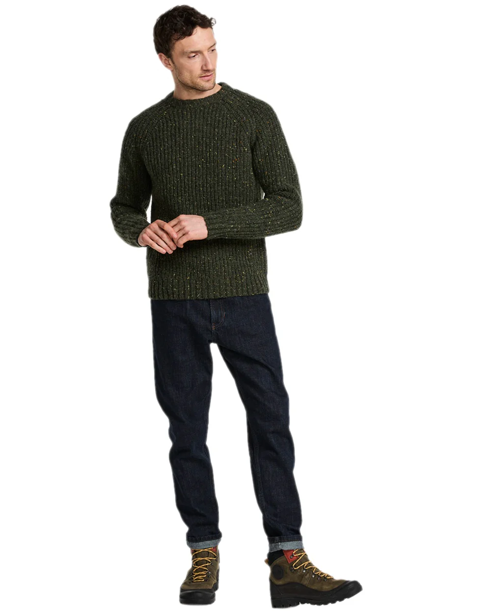 Aran Mens Killykeen Fisherman Ribbed Crew - Image 13