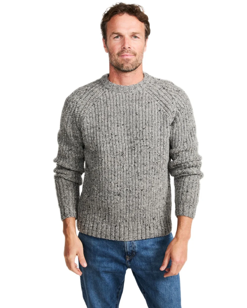 Aran Mens Killykeen Fisherman Ribbed Crew - Image 15