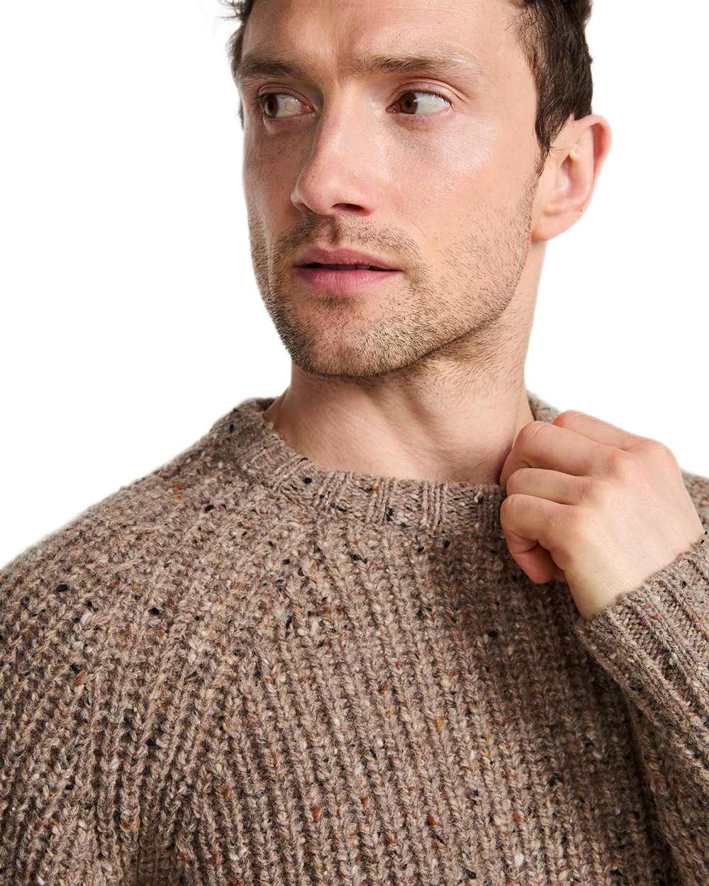 Aran Mens Killykeen Fisherman Ribbed Crew - Image 21