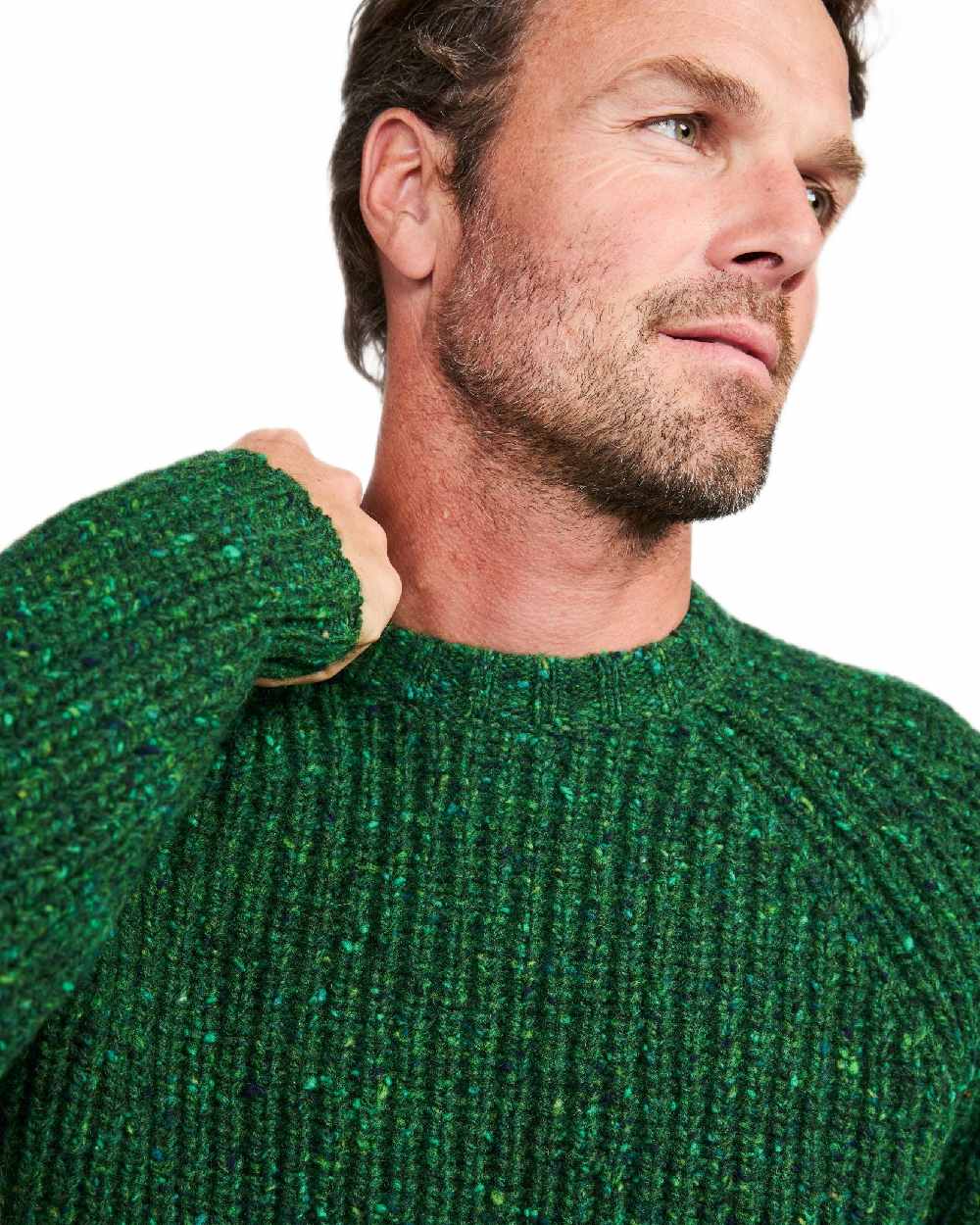 Aran Mens Killykeen Fisherman Ribbed Crew - Image 4