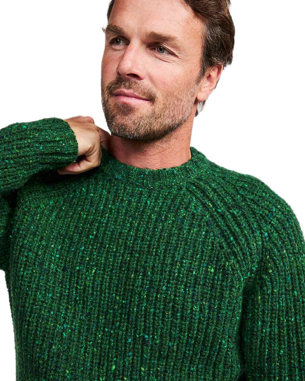 Aran Mens Killykeen Fisherman Ribbed Crew - Image 5