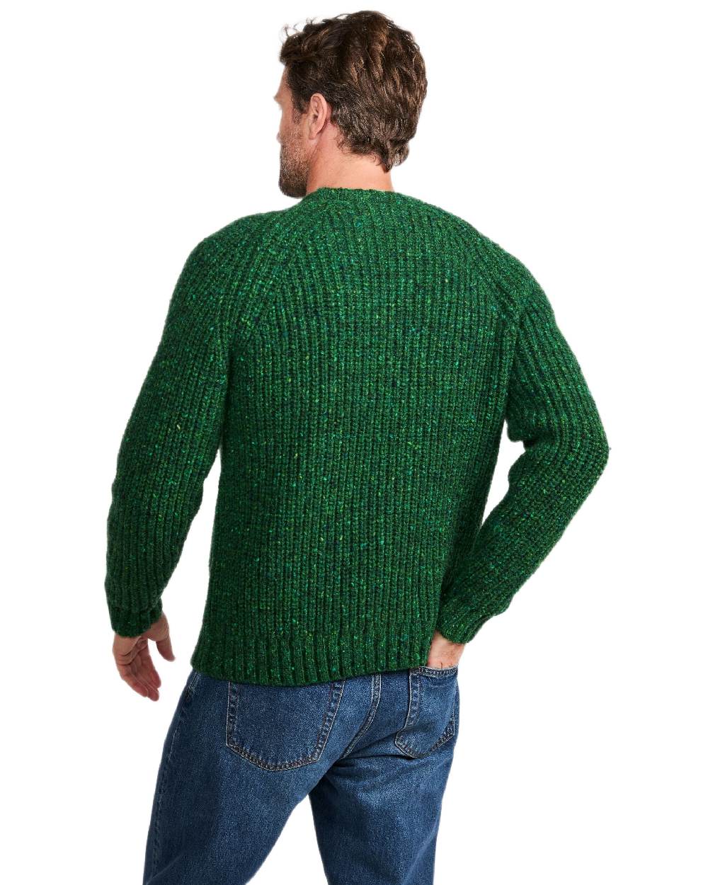 Aran Mens Killykeen Fisherman Ribbed Crew - Image 6
