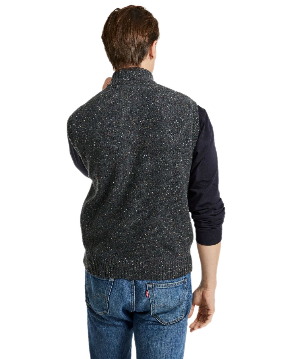 Aran Mens Rossport Nepped Gilet - Image 14