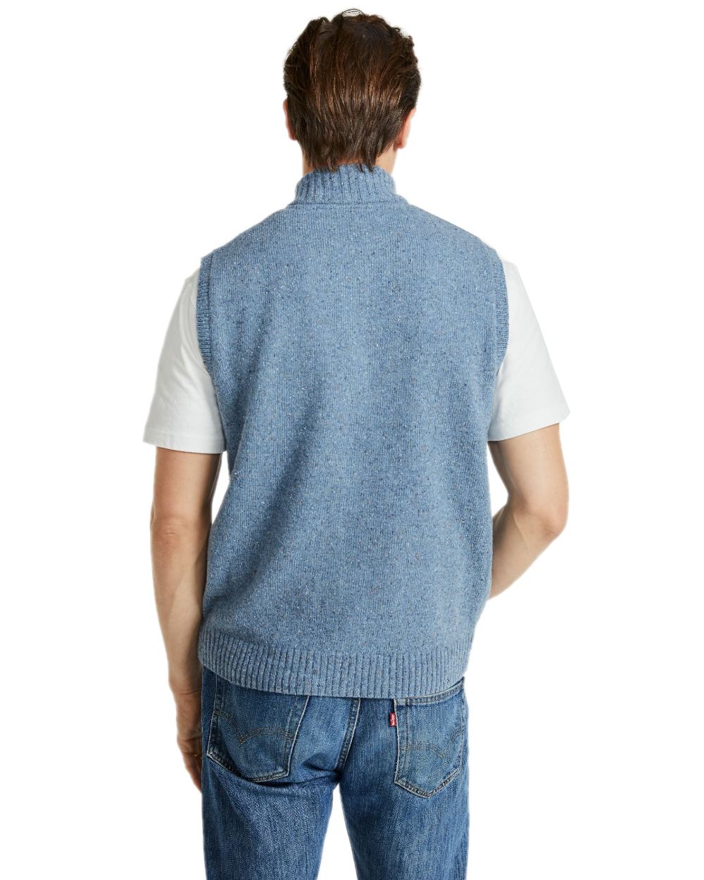 Aran Mens Rossport Nepped Gilet - Image 7