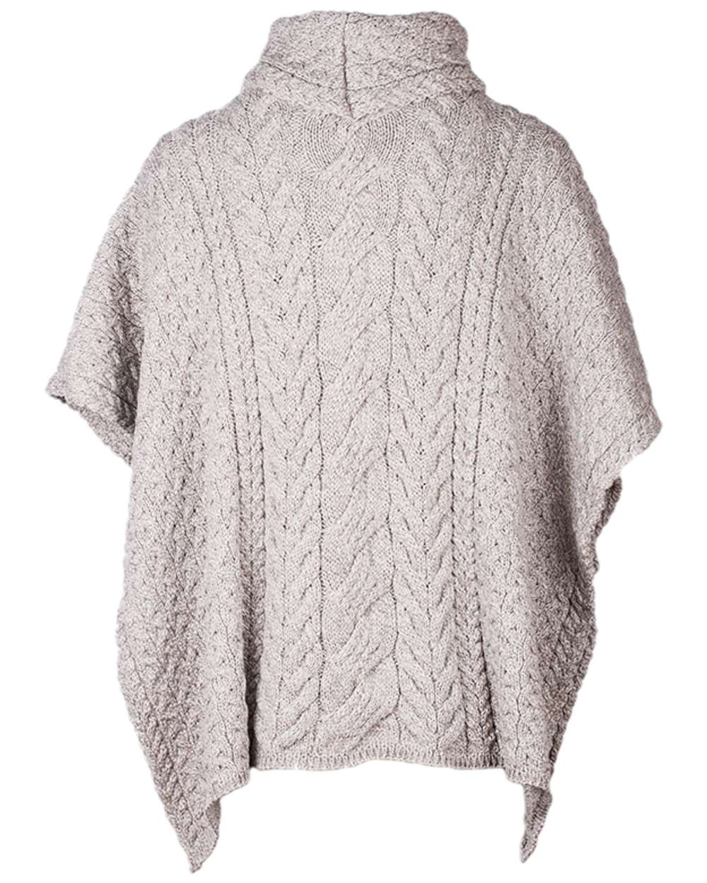Aran Merino Wool Cowl Neck Poncho - Image 15