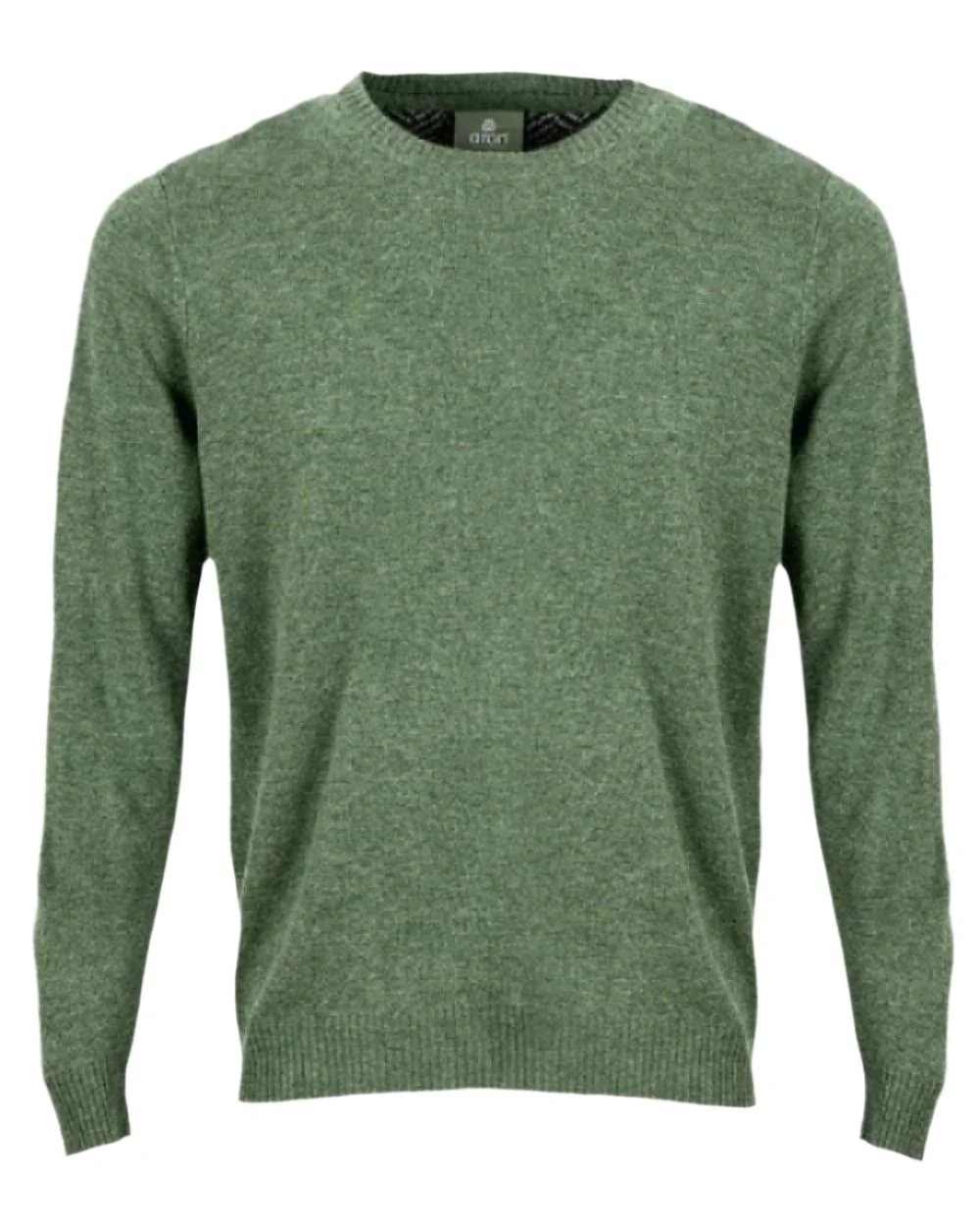 Aran Merino Wool Crew Neck Sweater - Image 4