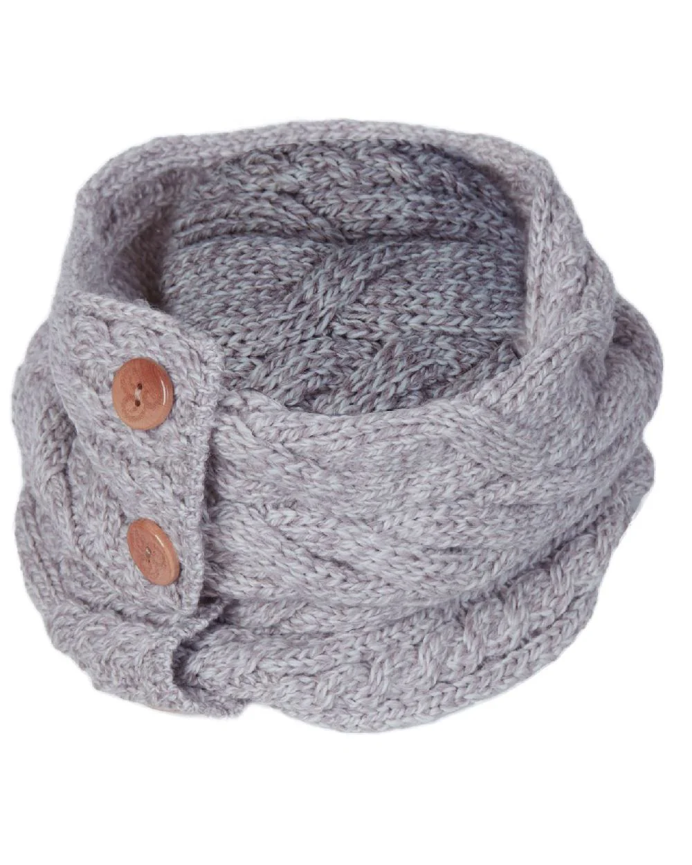 Aran Merino Wool Button Snood - Image 12