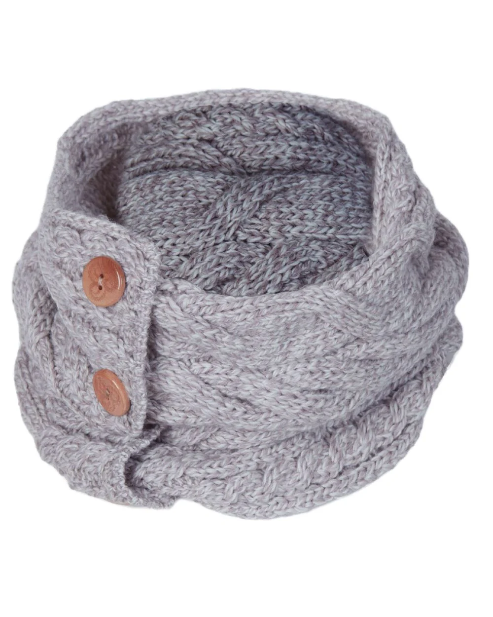 Aran Merino Wool Button Snood - Image 15