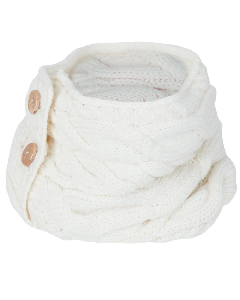 Aran Merino Wool Button Snood - Image 3