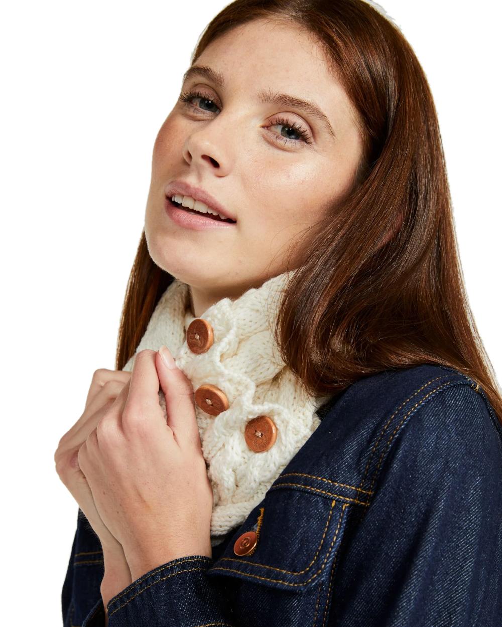 Aran Merino Wool Button Snood - Image 5