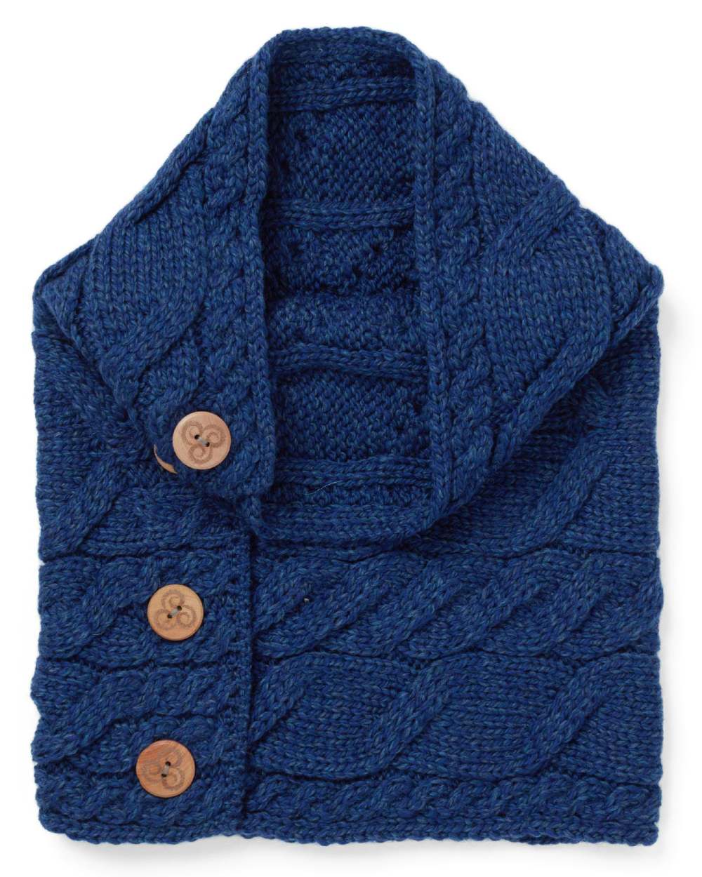 Aran Merino Wool Button Snood - Image 6