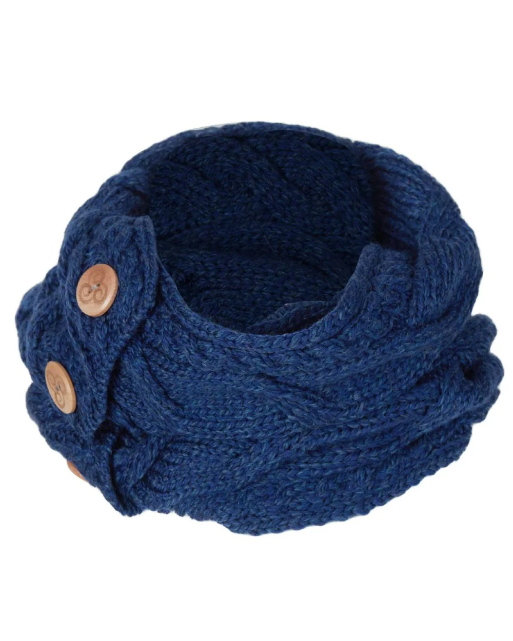 Aran Merino Wool Button Snood - Image 8