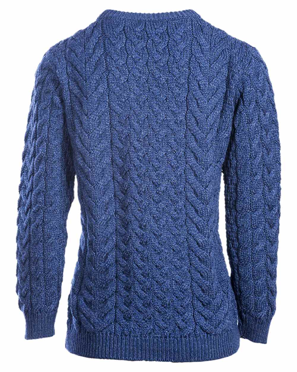 Aran Merino Wool Crew Neck Jumper - Image 20