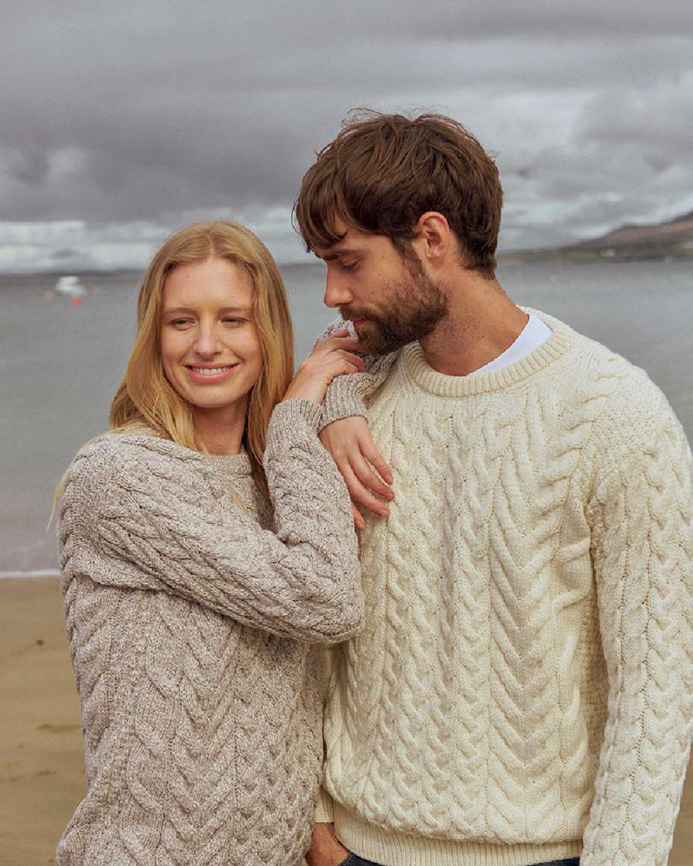 Aran Merino Wool Crew Neck Jumper - Image 6