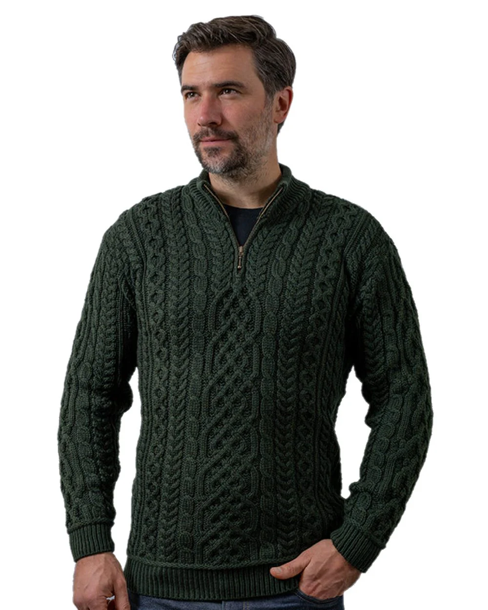 Aran Supersoft Merino 1/2 Zip Jumper - Image 10