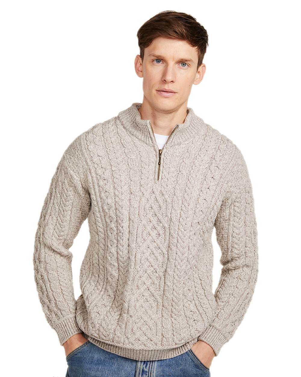 Aran Supersoft Merino 1/2 Zip Jumper - Image 4