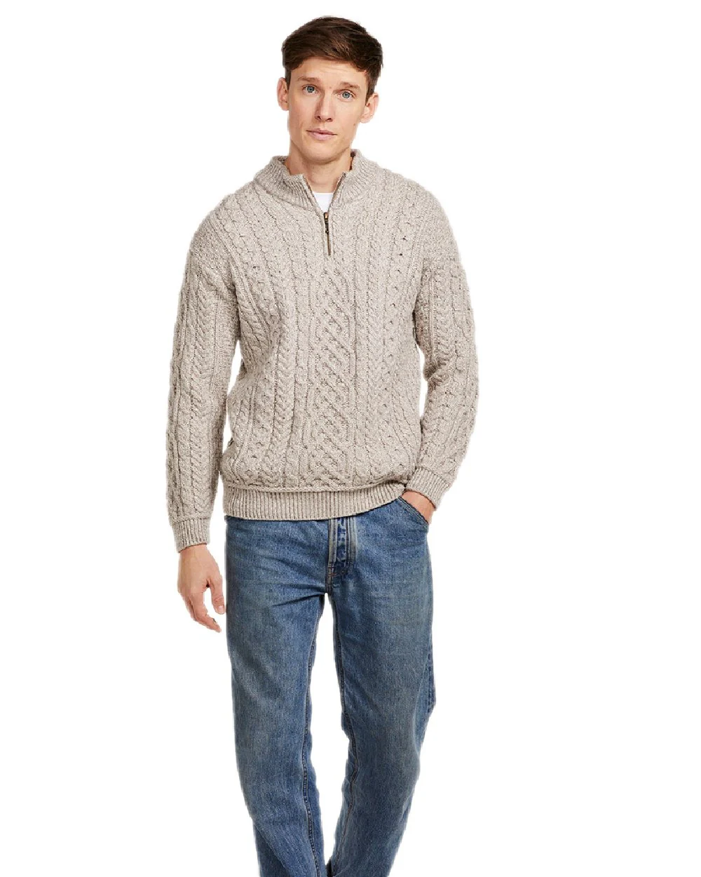 Aran Supersoft Merino 1/2 Zip Jumper - Image 5
