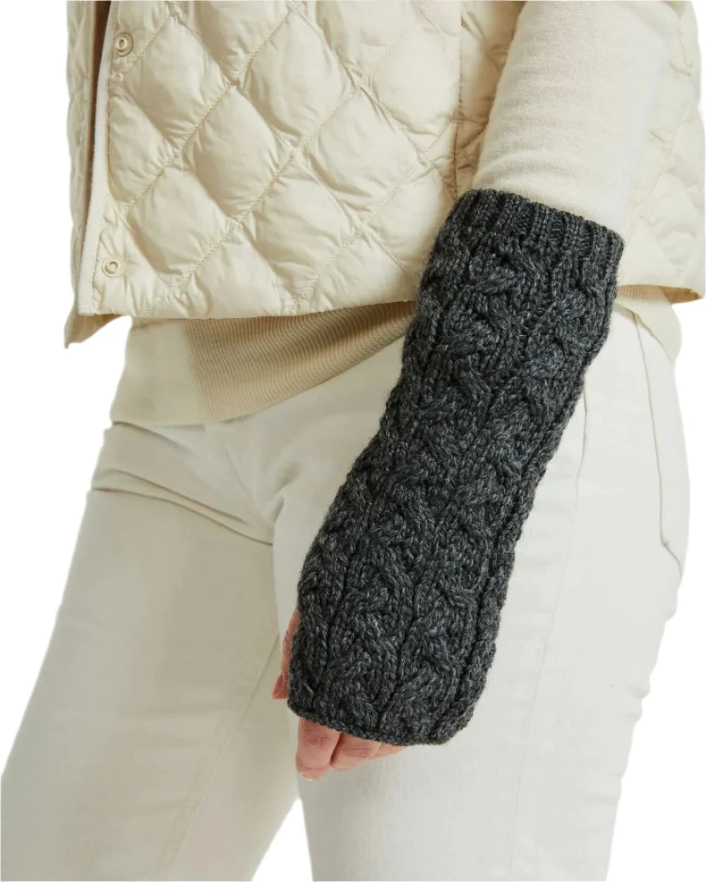 Aran Supersoft Merino Fingerless Gloves - Image 15