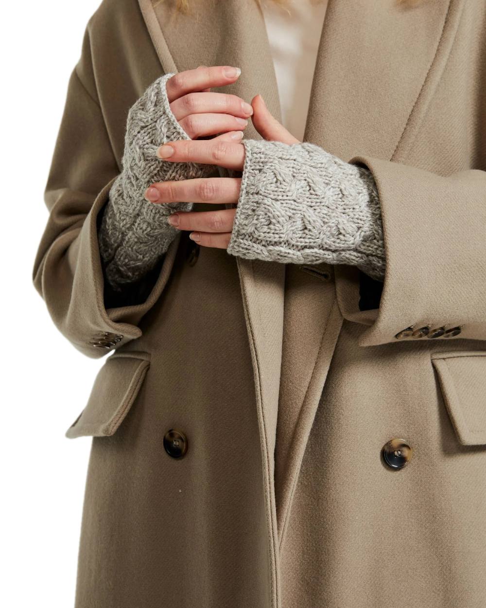Aran Supersoft Merino Fingerless Gloves - Image 8