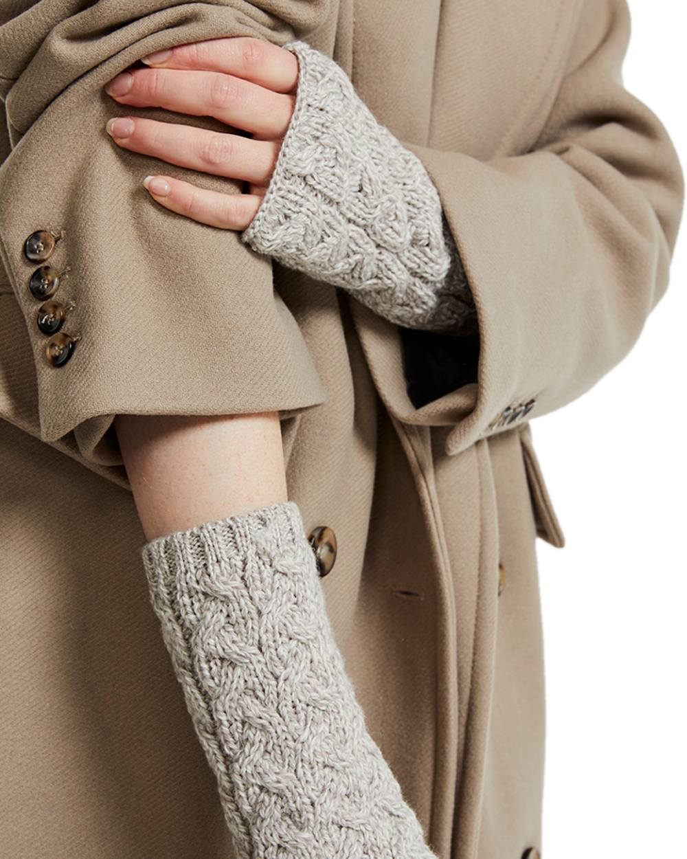 Aran Supersoft Merino Fingerless Gloves - Image 9