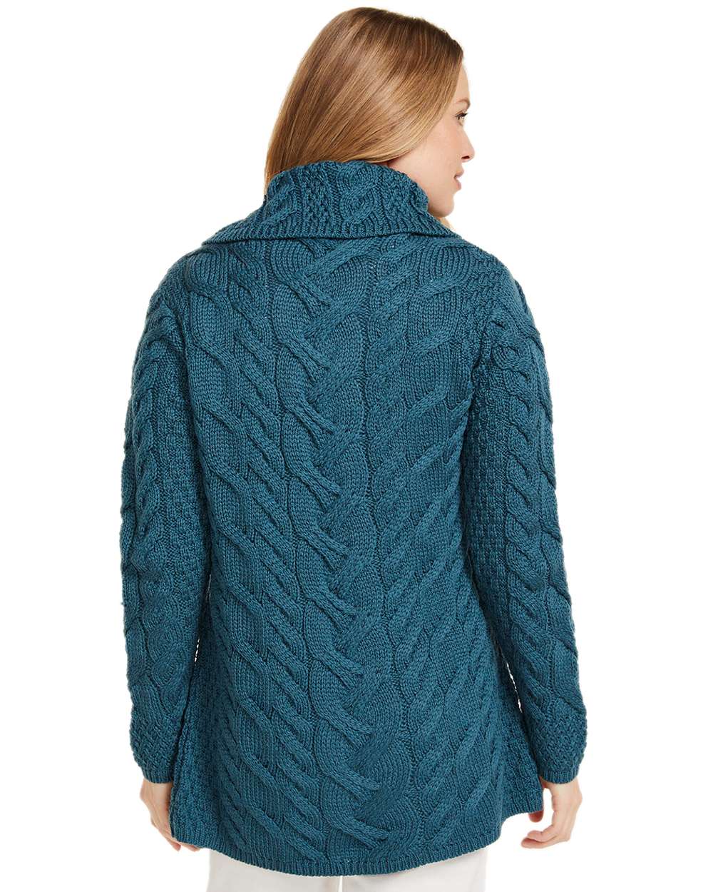 Aran Supersoft Merino Wool Long Cardigan - Image 13