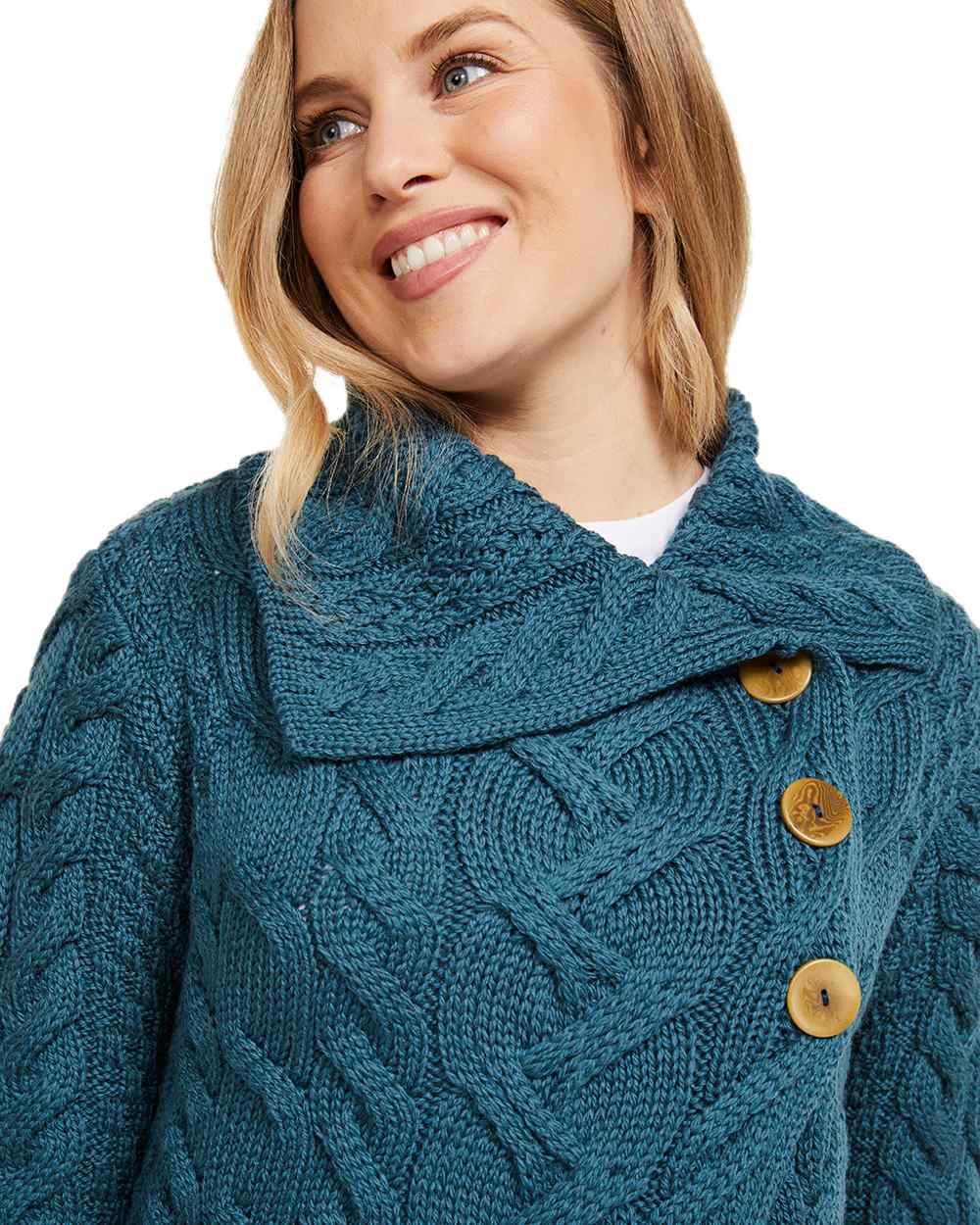 Aran Supersoft Merino Wool Long Cardigan - Image 14