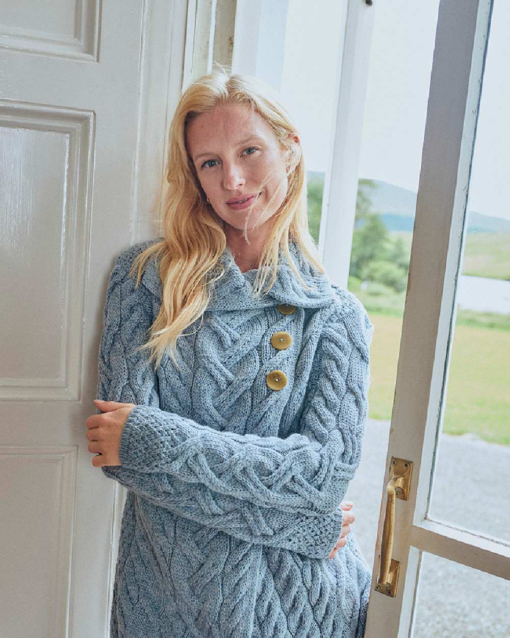 Aran Supersoft Merino Wool Long Cardigan - Image 3