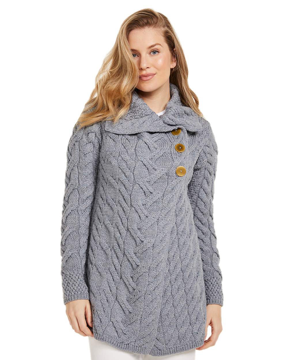 Aran Supersoft Merino Wool Long Cardigan - Image 5