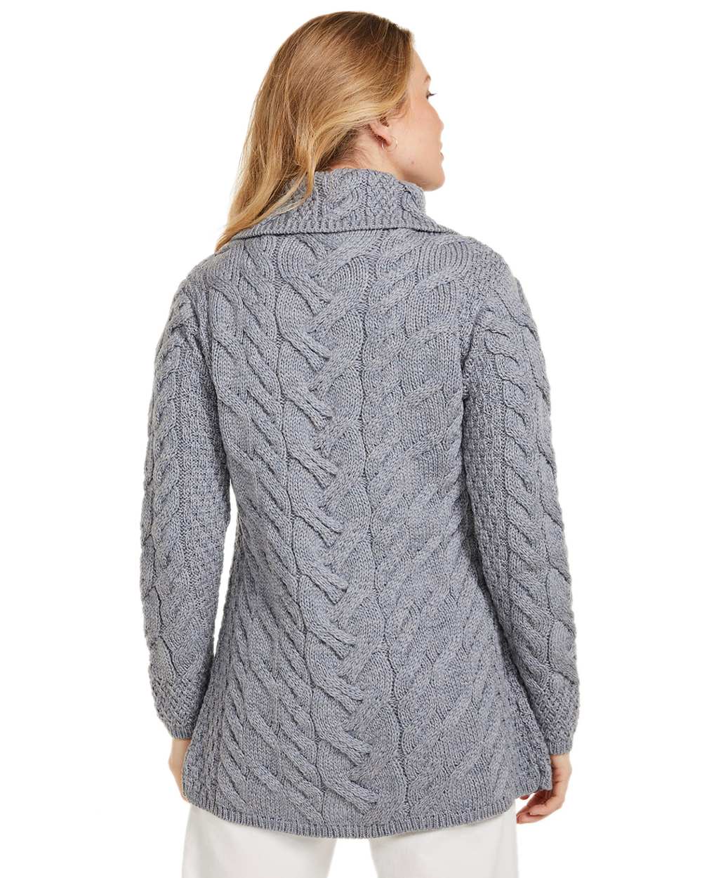 Aran Supersoft Merino Wool Long Cardigan - Image 8