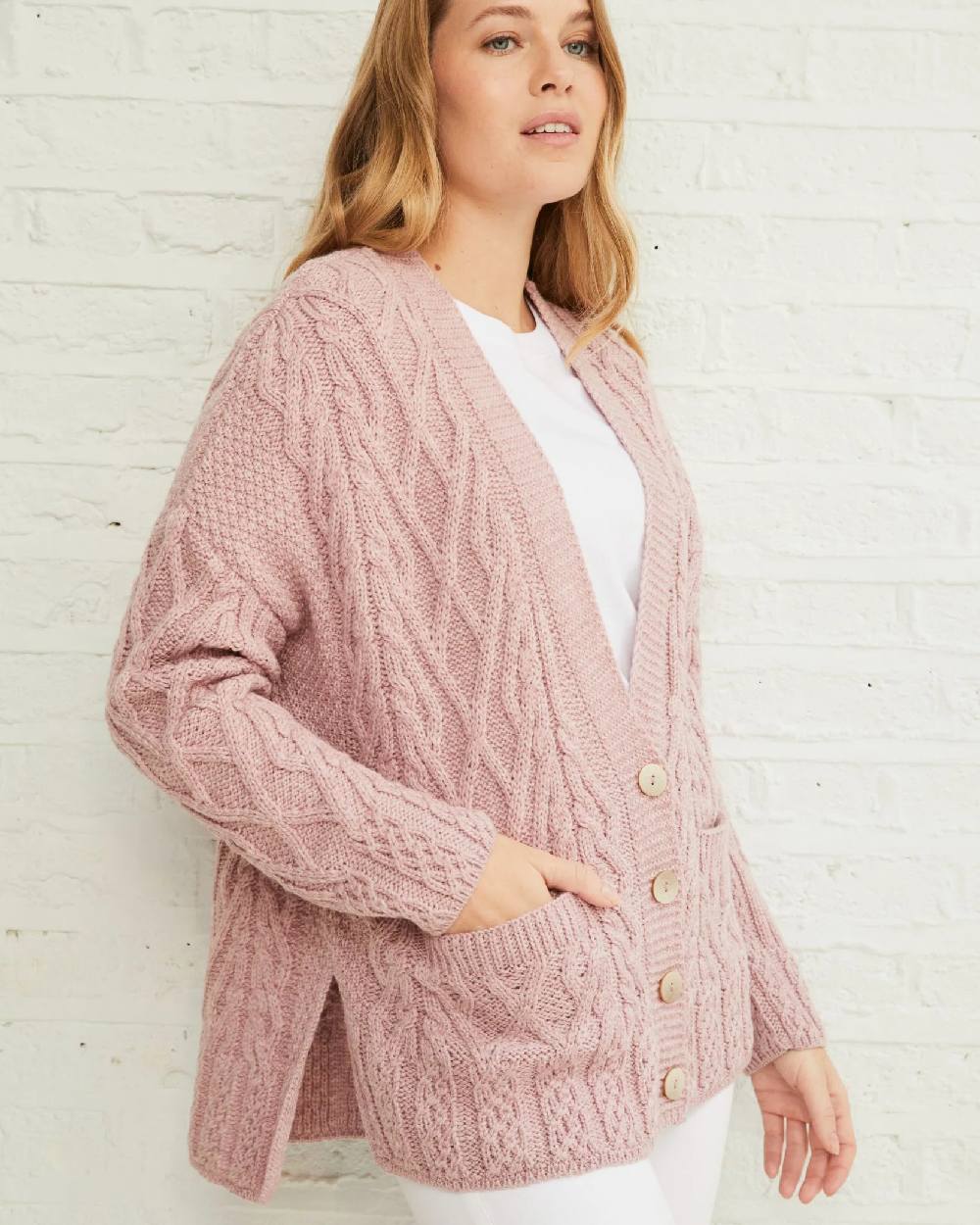 Aran Valentia Trellis Womens Cardigan - Image 3