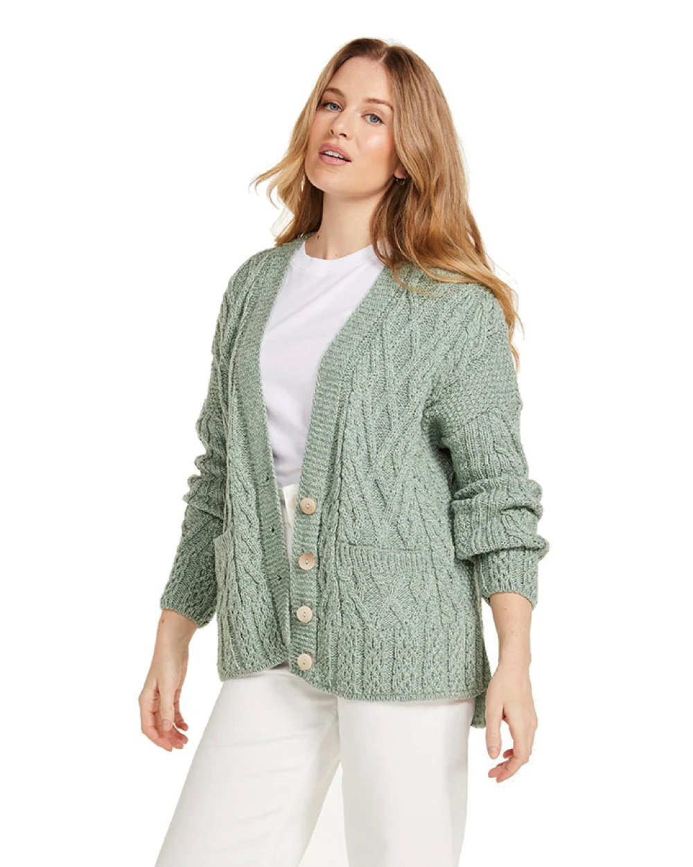 Aran Valentia Trellis Womens Cardigan - Image 8