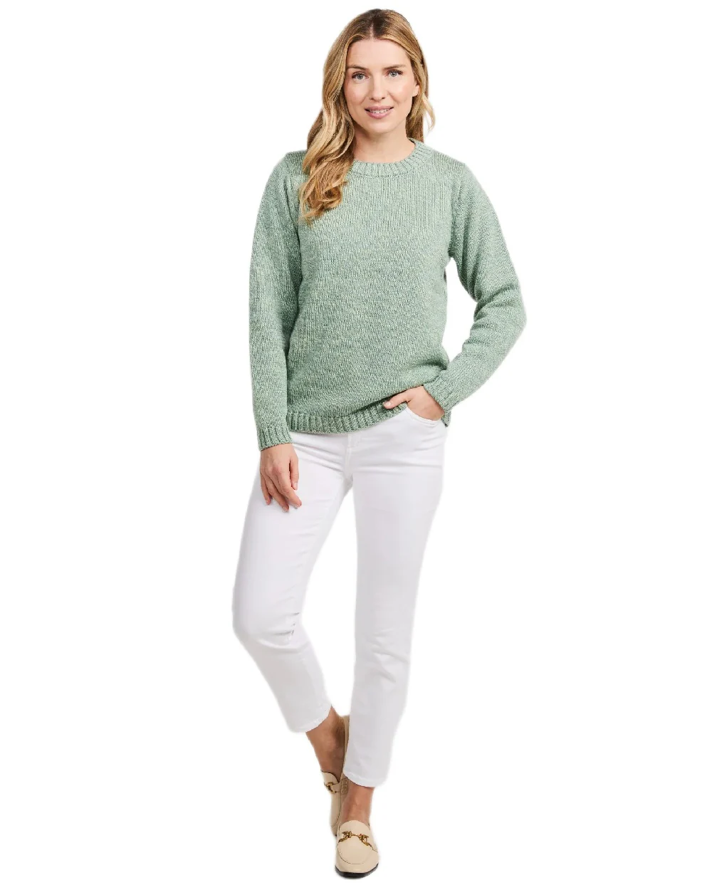 Aran Womens Aoife Supersoft Crewneck Sweater - Image 12
