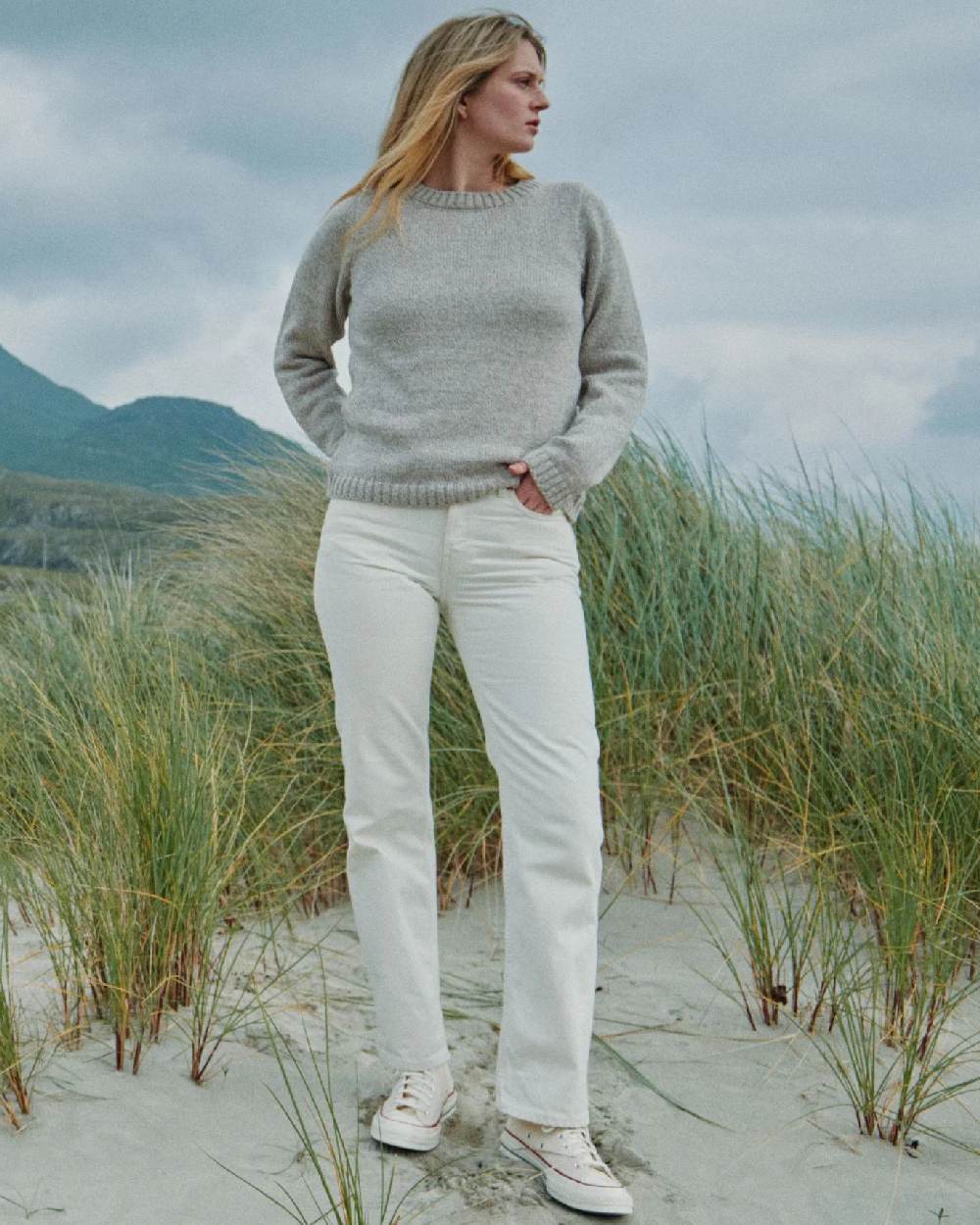 Aran Womens Aoife Supersoft Crewneck Sweater - Image 6