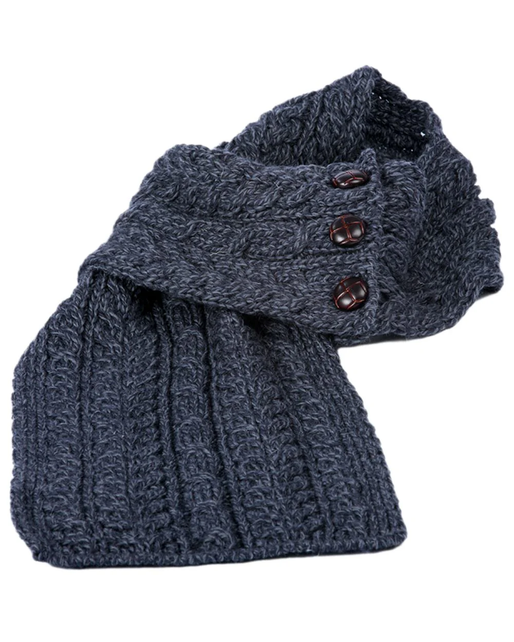 Aran Womens Ballina Buttoned Loop Scarf - Image 10