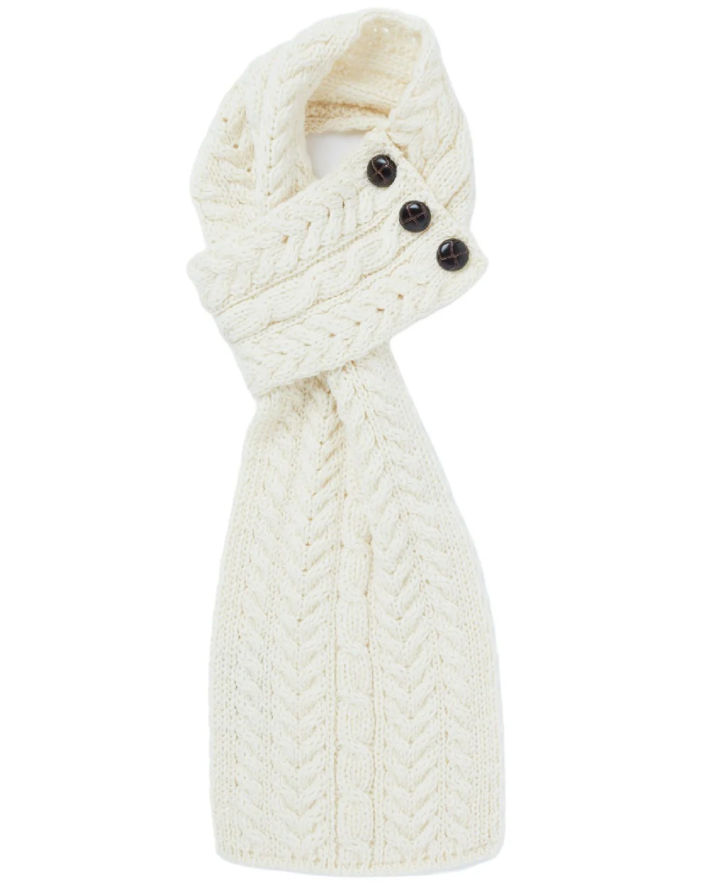 Aran Womens Ballina Buttoned Loop Scarf - Image 14