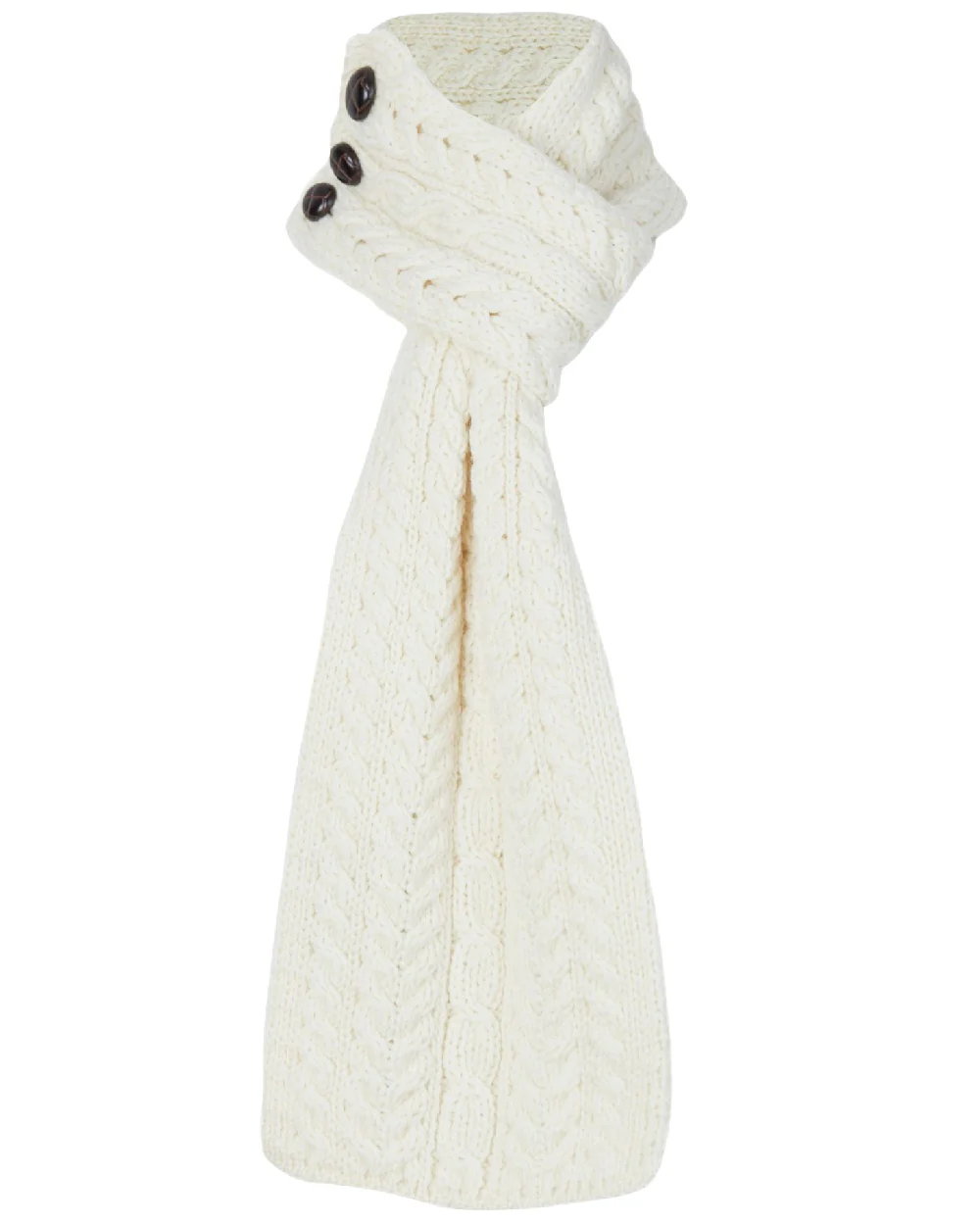 Aran Womens Ballina Buttoned Loop Scarf - Image 18