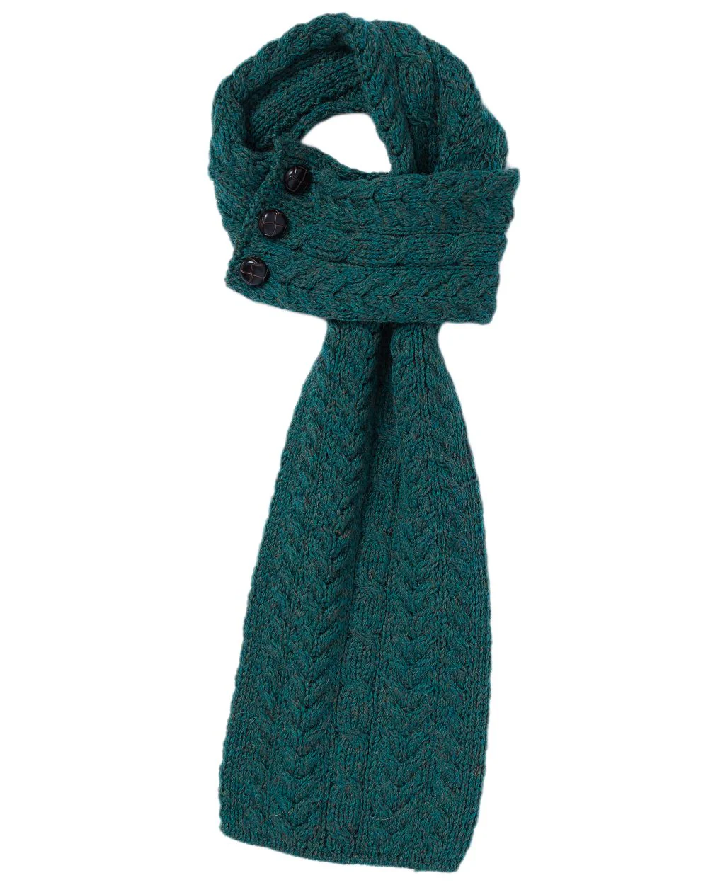 Aran Womens Ballina Buttoned Loop Scarf - Image 23